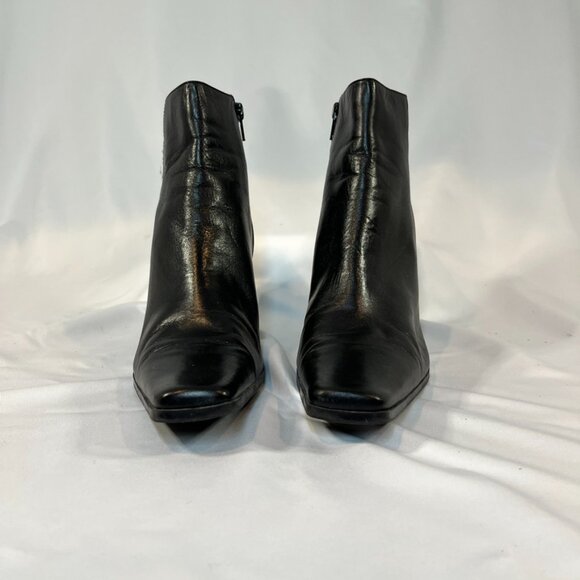 Bandolino Black Leather Ankle Boots | Women’s 7.5 - Picture 2 of 4